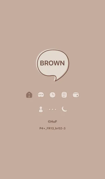 [LINE着せ替え] P4+13_ベージュ3 ブラウン2-3の画像1