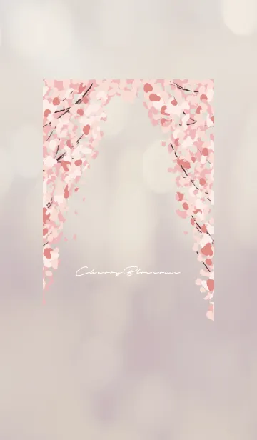 [LINE着せ替え] ボルドー : 桜のシンプルな着せ替えの画像1