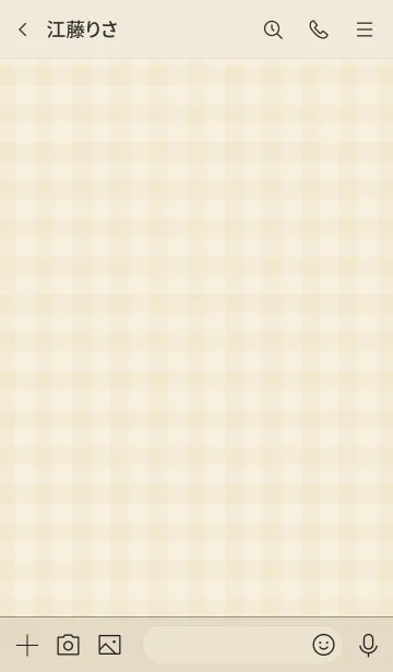 [LINE着せ替え] ギンガムチェック ベージュ3の画像3