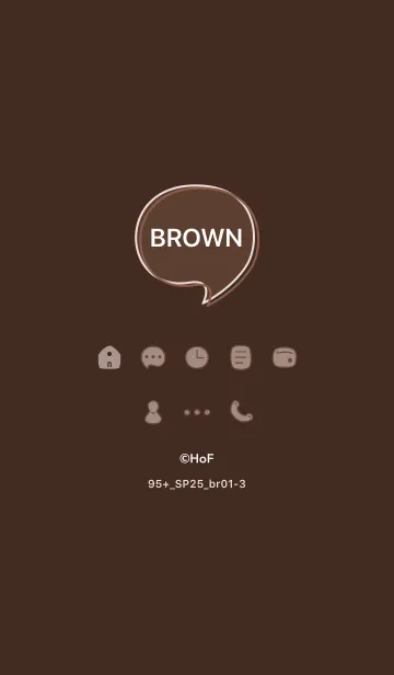 [LINE着せ替え] 95+25_ブラウン1-3の画像1