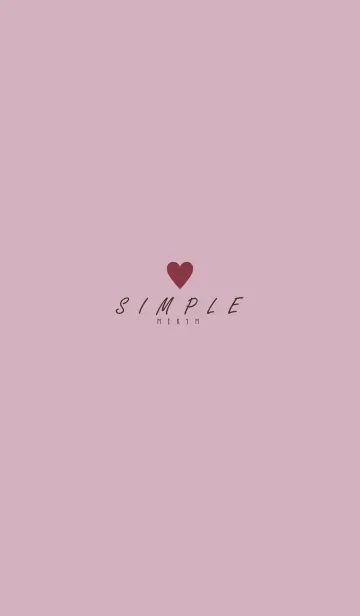 [LINE着せ替え] -DUSKY PINK BROWN SIMPLE HEART- 24の画像1
