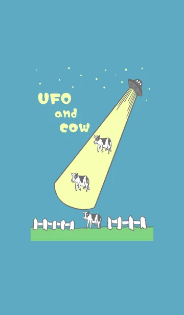 [LINE着せ替え] UFOと牛の画像1