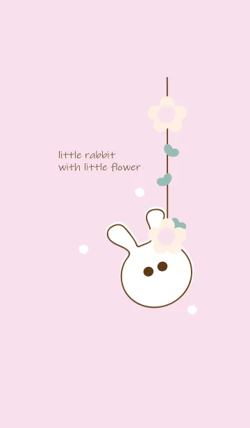 [LINE着せ替え] little rabbit with little flower 70の画像1