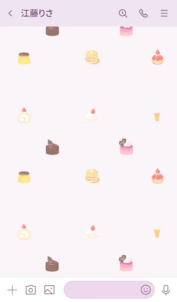 [LINE着せ替え] お菓子の着せ替え☆purpleの画像3