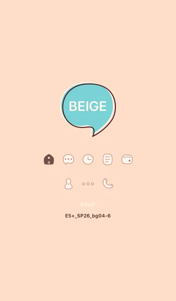 [LINE着せ替え] E5+26_ベージュ4-6の画像1