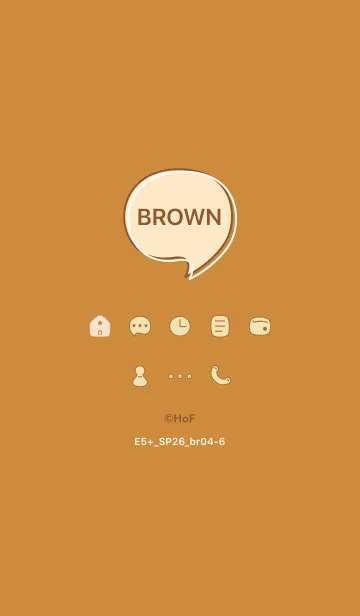 [LINE着せ替え] E5+26_ブラウン4-6の画像1