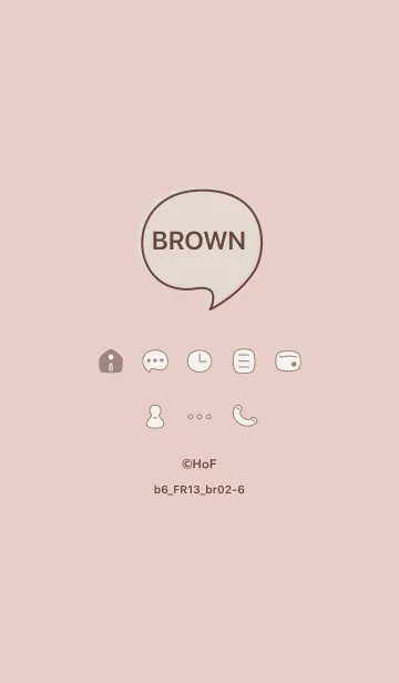 [LINE着せ替え] b6_13_ベージュ ブラウン2-6の画像1