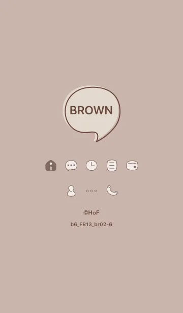 [LINE着せ替え] b6_13_ベージュ2 ブラウン2-6の画像1