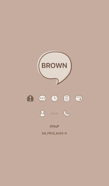 [LINE着せ替え] b6_13_ベージュ3 ブラウン2-6の画像1