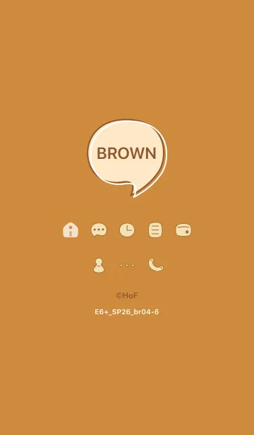 [LINE着せ替え] E6+26_ブラウン4-6の画像1