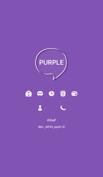 [LINE着せ替え] 96+25_パープル1-9の画像1