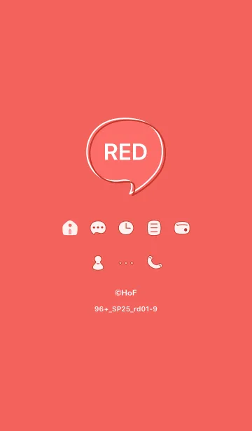 [LINE着せ替え] 96+25_レッド1-9の画像1