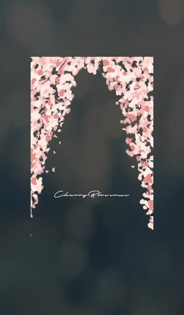 [LINE着せ替え] 黒 : 桜のシンプルな着せ替えの画像1