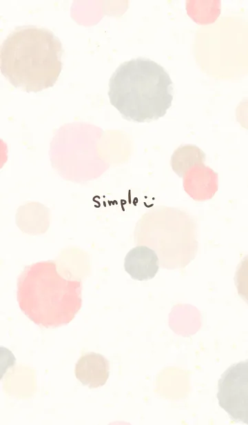 [LINE着せ替え] 丸 水彩 ピンク9の画像1