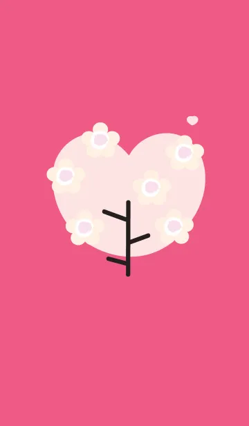 [LINE着せ替え] Lovely heart tree with lovely flower 72の画像1