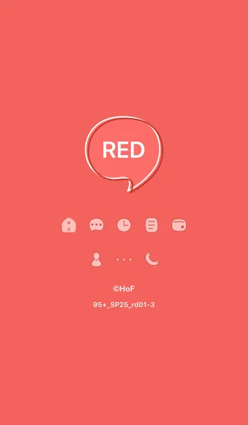 [LINE着せ替え] 95+25_レッド1-3の画像1