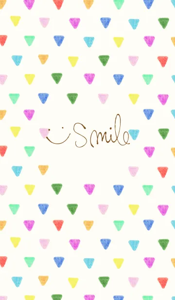 [LINE着せ替え] 水彩カラフル三角2 -スマイル30-の画像1