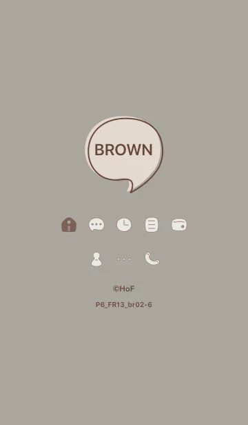 [LINE着せ替え] P6_13_スモーキーアッシュ ブラウン2-6の画像1