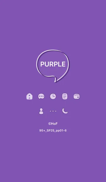 [LINE着せ替え] 95+25_パープル1-6の画像1