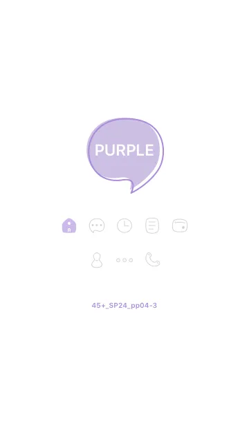 [LINE着せ替え] 45+24_パープル4-3の画像1