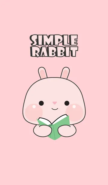 [LINE着せ替え] Simple Cutie Pink Rabbit Theme (JP)の画像1