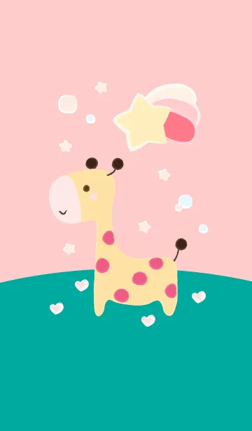 [LINE着せ替え] Cute giraffe (Crayon version) 58の画像1