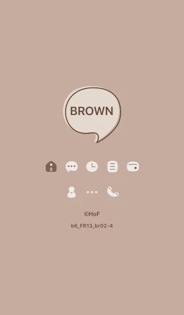 [LINE着せ替え] b6_13_ベージュ3 ブラウン2-4の画像1