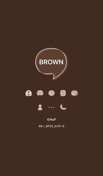 [LINE着せ替え] 96+25_ブラウン1-9の画像1