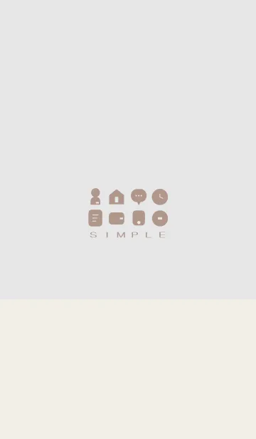 [LINE着せ替え] シンプル（beige gray)V.838の画像1