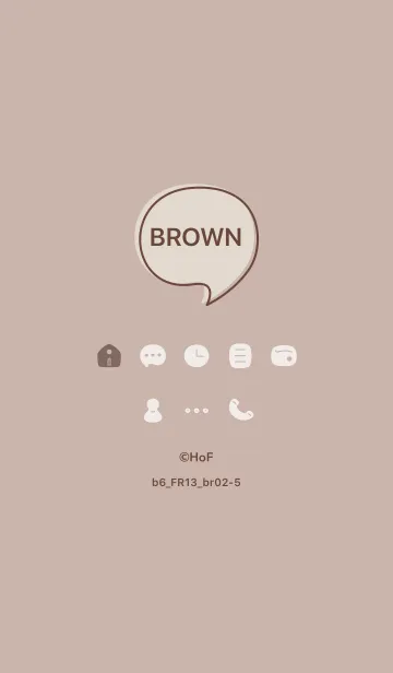 [LINE着せ替え] b6_13_ベージュ2 ブラウン2-5の画像1