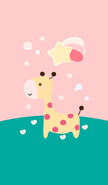 [LINE着せ替え] Cute giraffe 123 ^^の画像1