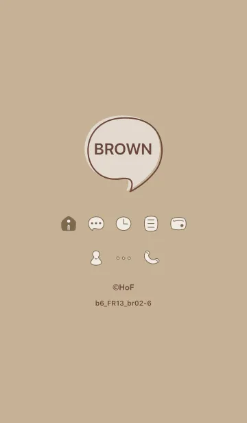 [LINE着せ替え] b6_13_ベージュ4 ブラウン2-6の画像1