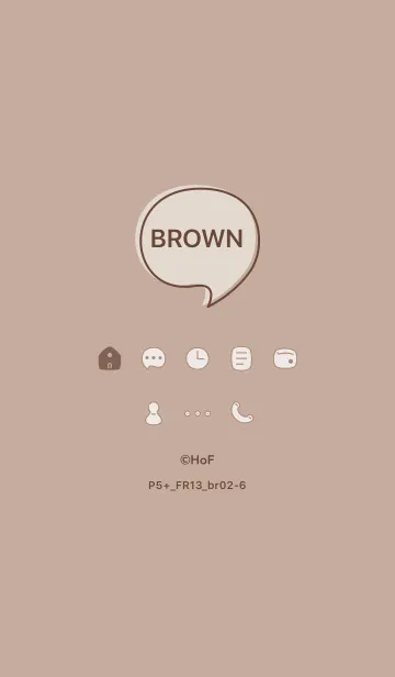 [LINE着せ替え] P5+13_ベージュ3 ブラウン2-6の画像1