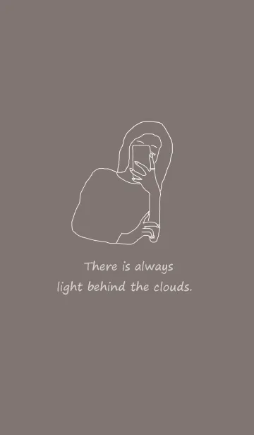 [LINE着せ替え] selfie girl /dark chocolateの画像1