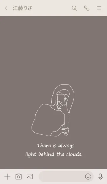 [LINE着せ替え] selfie girl /dark chocolateの画像3