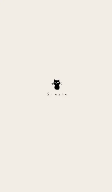 [LINE着せ替え] シンプル。黒ねこ。の画像1