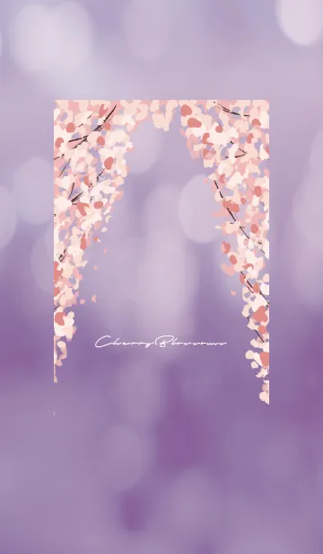 [LINE着せ替え] 紫 : 桜のシンプルな着せ替えの画像1