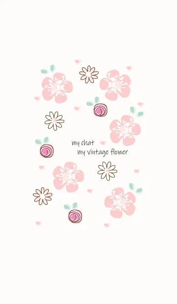 [LINE着せ替え] My chat my vintage flower 50の画像1