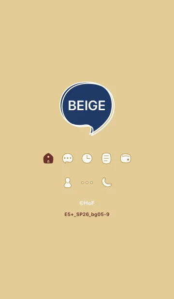 [LINE着せ替え] E5+26_ベージュ5-9の画像1