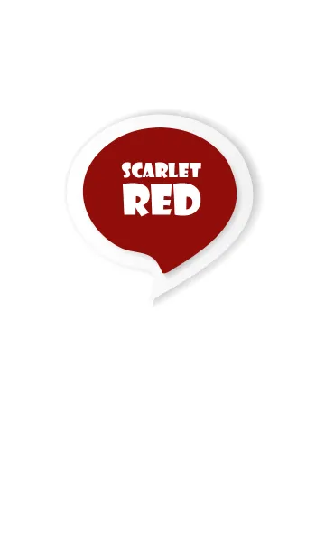 [LINE着せ替え] Scarlet Red Button In White V.3 (JP)の画像1