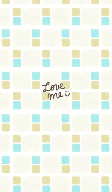 [LINE着せ替え] 水彩四角ベージュ4の画像1