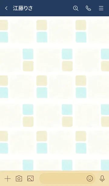 [LINE着せ替え] 水彩四角ベージュ4の画像3