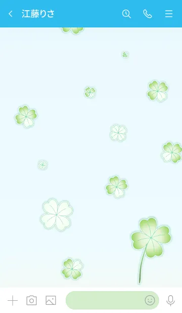 [LINE着せ替え] My Lucky Clover 2.1！ (Blue V.4)の画像3