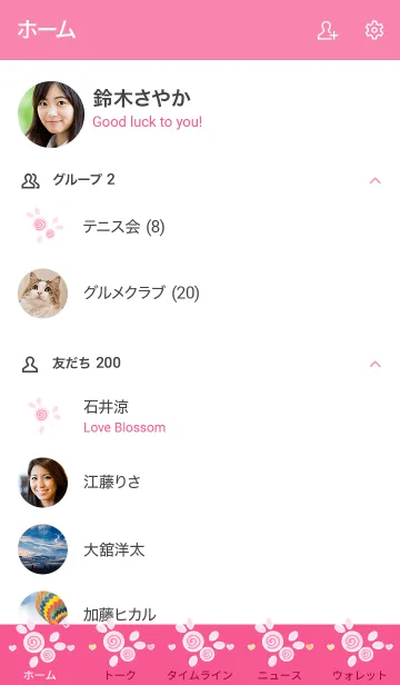 [LINE着せ替え] My chat my mini flowers 52の画像2