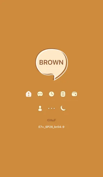 [LINE着せ替え] E7+26_ブラウン4-9の画像1
