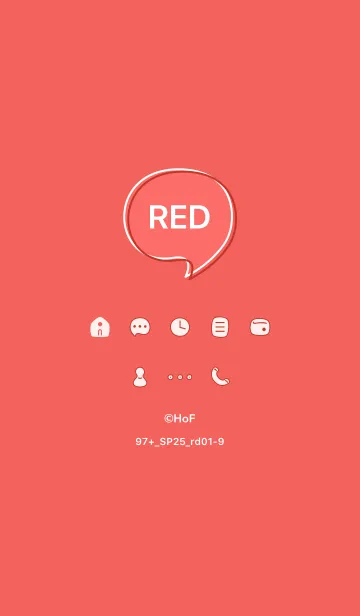 [LINE着せ替え] 97+25_レッド1-9の画像1