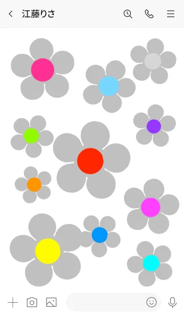 [LINE着せ替え] 可愛いお花 No.1-W06の画像3