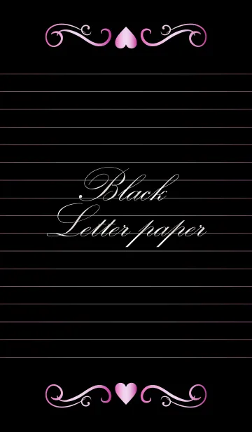 [LINE着せ替え] Black Letter paper *GLOSSYPINK 2*の画像1