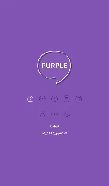 [LINE着せ替え] b7_25_パープル1-9の画像1