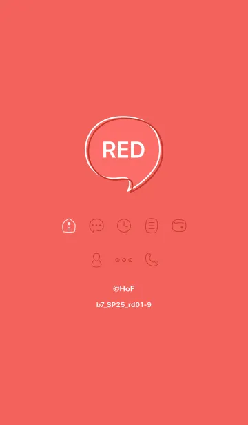 [LINE着せ替え] b7_25_レッド1-9の画像1